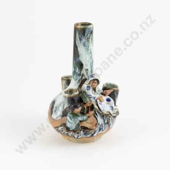 Japanese Sumida Gawa Bottle Vase