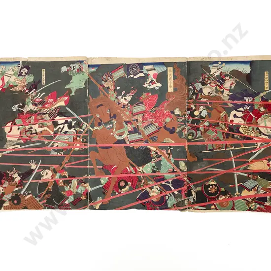 Utagawa Yoshitora Triptych Ukiyo-e