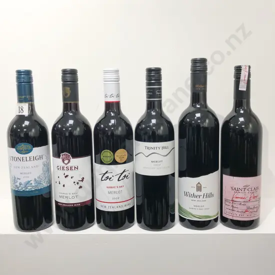 NZ Six Assorted Merlot and Merlot Blends