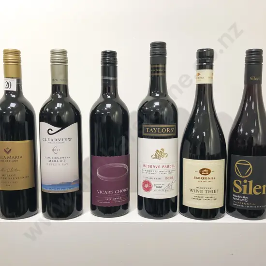 NZ Six Assorted Merlot and Merlot Blends