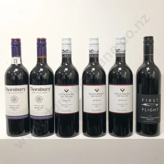 NZ Six Assorted Merlot and Merlot Blends