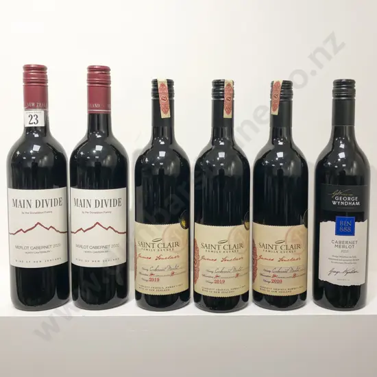 NZ Six Assorted Merlot and Merlot Blends