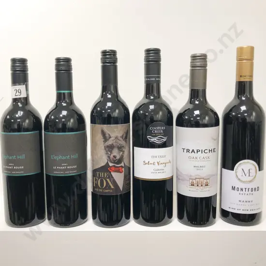 NZ Six Assorted Reds and Blends