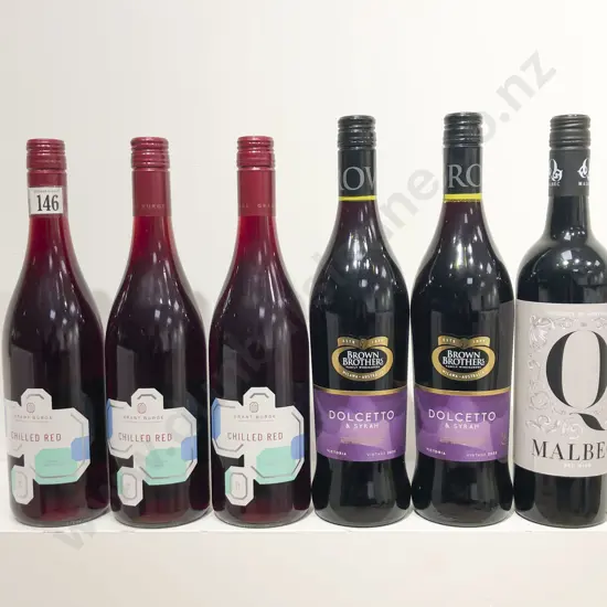 AUST Six Assorted Red Blends and Dolcetto