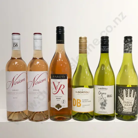 AUST Six Assorted Chardonnays and Roses