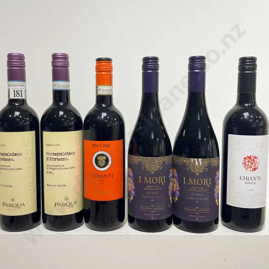 Six Assorted Italian Red Wines