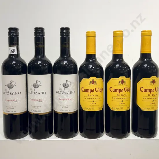Six Assorted Spanish Red Wines