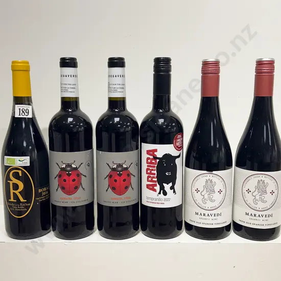 Six Assorted Spanish Red Wines