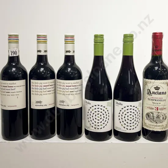 Six Assorted Spanish Red Wines