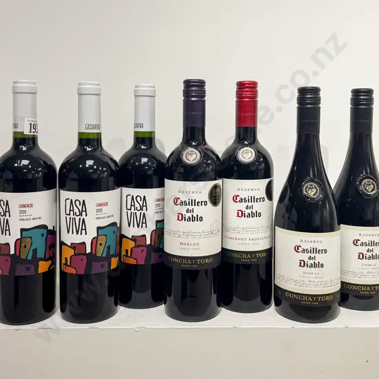 Seven Assorted Chilean Red Wines
