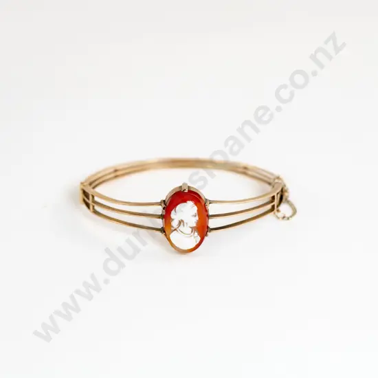 NZ Colonial 9ct Hinged Snap Bangle