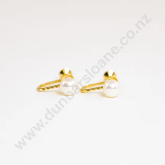 Pair Mikimoto 18ct Pearl Stud Earrings