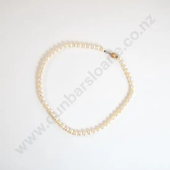 Single Strand Uniformed Cultured Pearl Necklace
