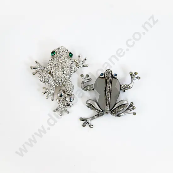 Large Swarovski Crystal Fancy Toad Brooch and Other