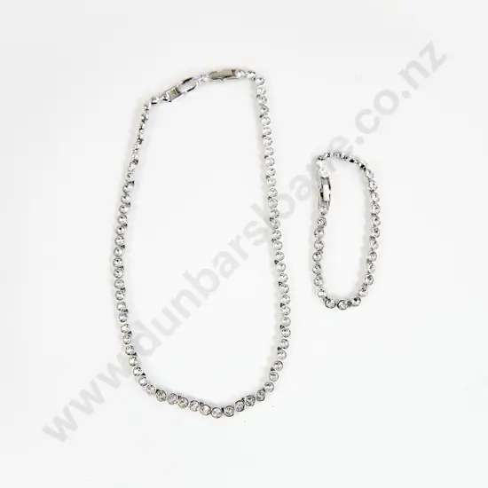 Swarovski Crystal Matching Necklace and Bracelet Set