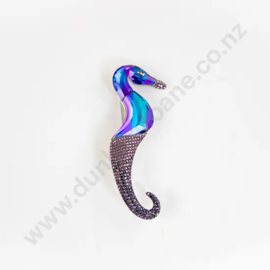 Swarovski Crystal Seahorse Brooch