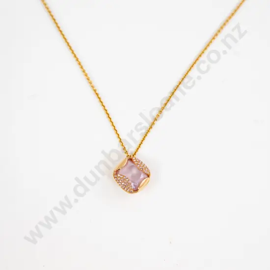 Swarovski Pink Crystal Pendant Necklace
