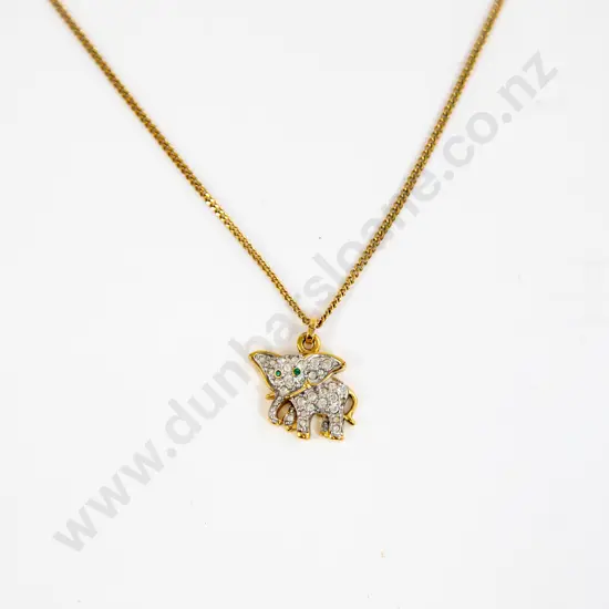 Swarovski Crystal Elephant Pendant Necklace