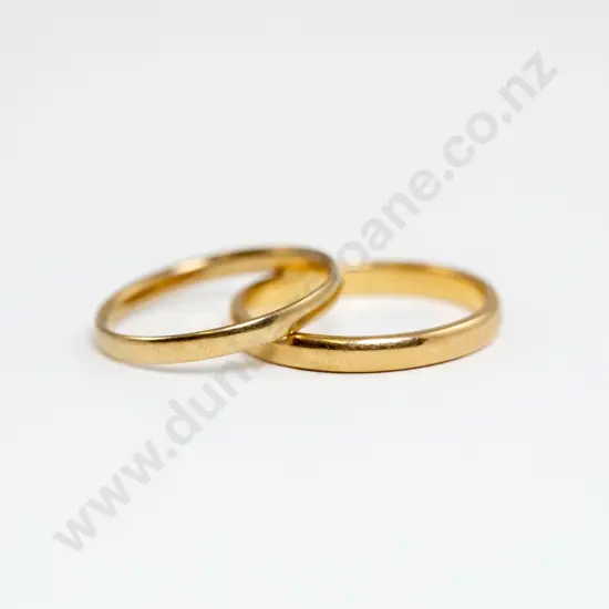 18ct and 9ct Wedding Bands