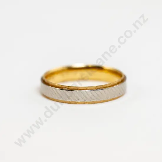 18ct and Palladium Wedding Band