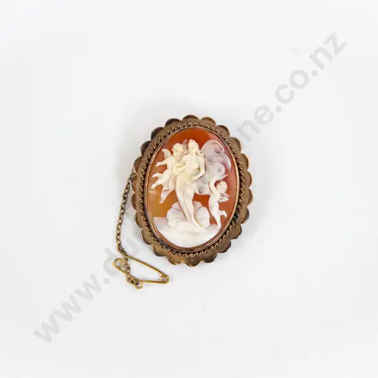 9ct Framed Cameo Brooch
