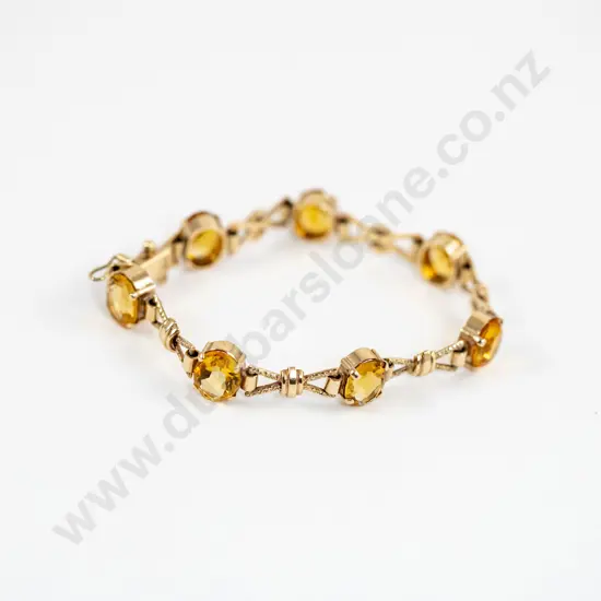 9ct Seven Stone Citrine Bracelet