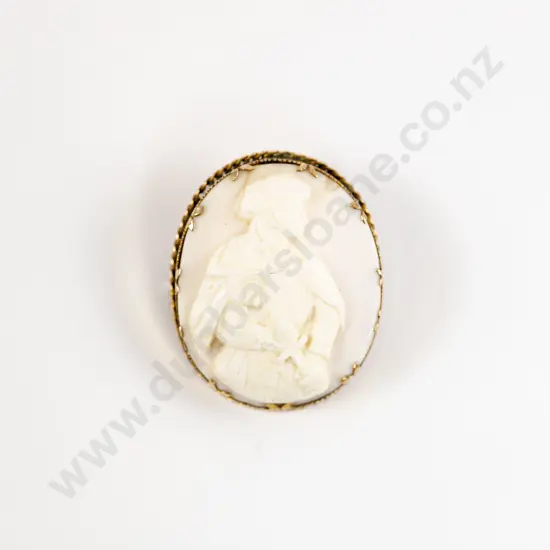 Victorian 9ct Framed Cameo Brooch