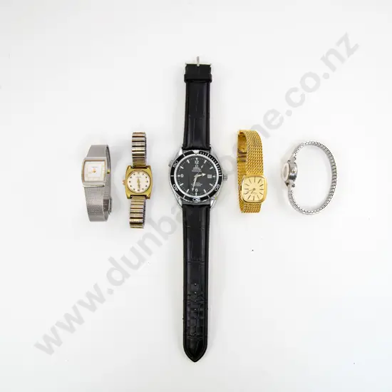 Omega Seamaster Copy Gents Wrist Watch together with Four Ladies Wrist Watches