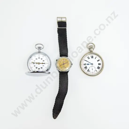 C1950's Brevet Pierpont Swiss Triple Calendar Wristwatch