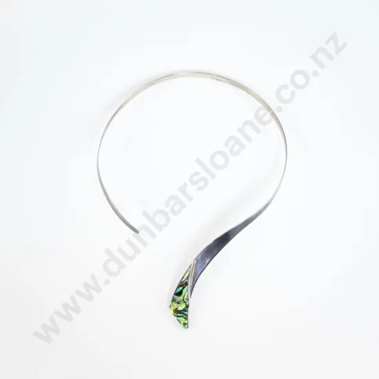 S/S and Paua Modern Design Choker Necklace