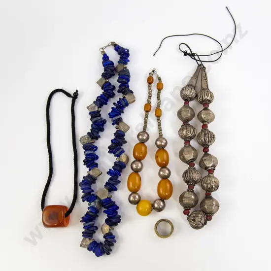 Four Ethiopian Traditional Necklaces and Ethiopian Finger Ring