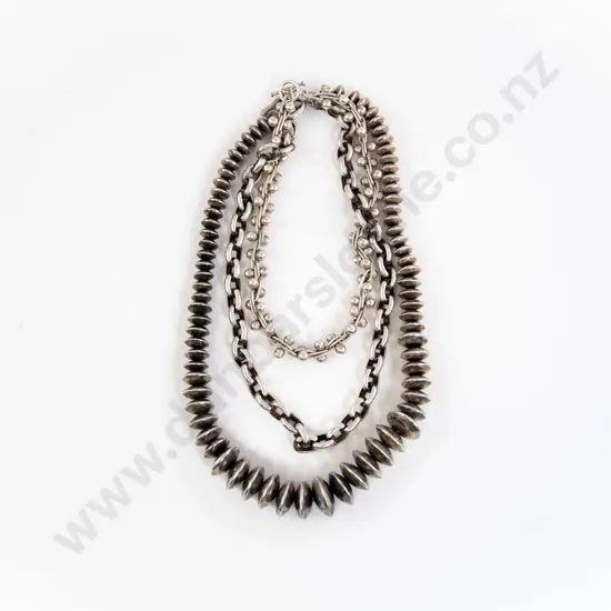 Three Sterling Silver Neck Chains