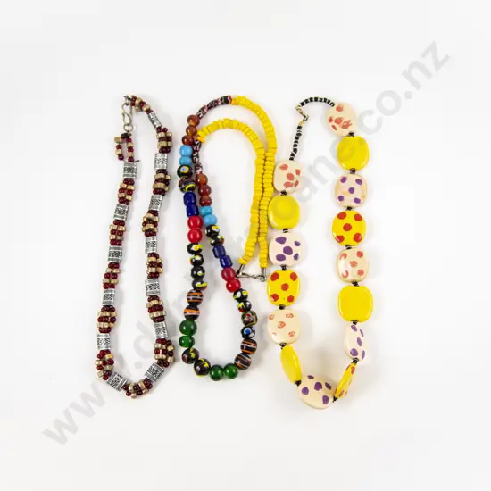 Three Beaded Necklaces