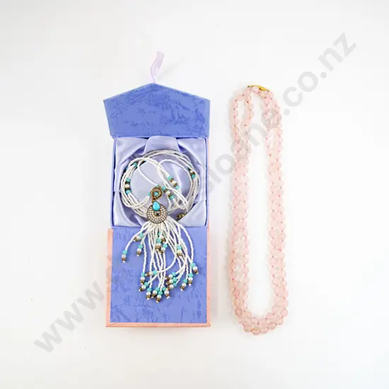 Single Strand Rose Quartz Necklace