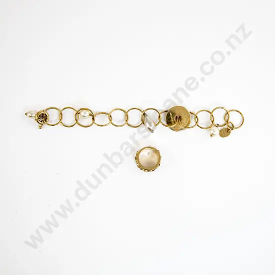 Dyrberg/Kern Designer Bracelet and Crystal Band Ring