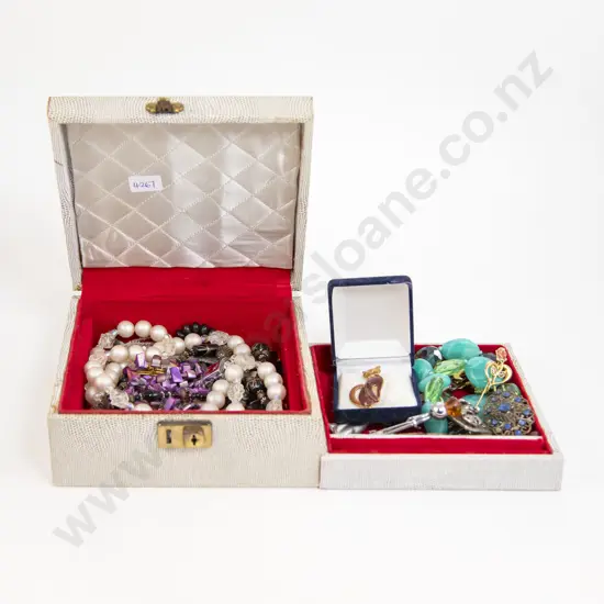 Jewellery Box and Small Qty Costume Jewellery