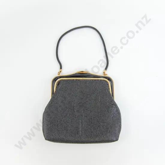 Oroton Black Mesh Evening Purse