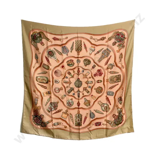 Hermes Perfume Bottle Silk Scarf