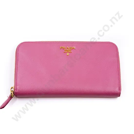 Prada Pink Saffiano Wallet