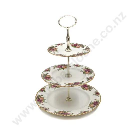 Royal Albert Old Country Roses Three Tier Cake Stand