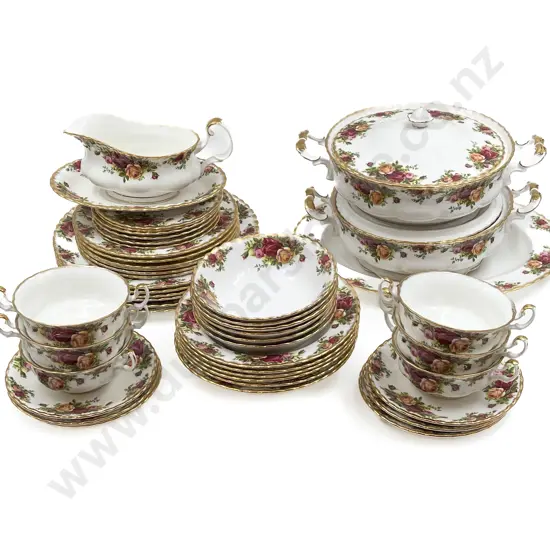 RA Old Country Roses Six Place Dinner Set (46pce)
