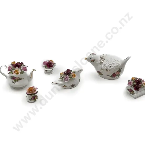 Collection of RA Old Country Roses Including Pomander and Miniatures (6pce)