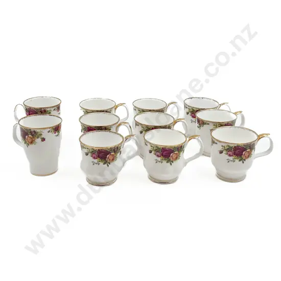 RA Old Country Roses Eleven Assorted Mugs