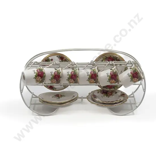 RA Old Country Roses Six Coffee Cans and Saucers with Four Jam/Trinket Dishes (16pce)