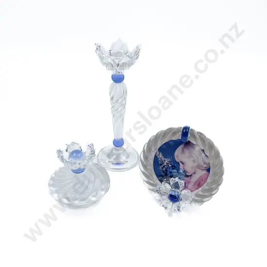 Three Swarovski Christmas Set Ornaments