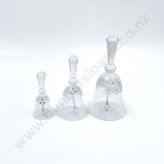 Three Graduated Swarovski Flower Bells