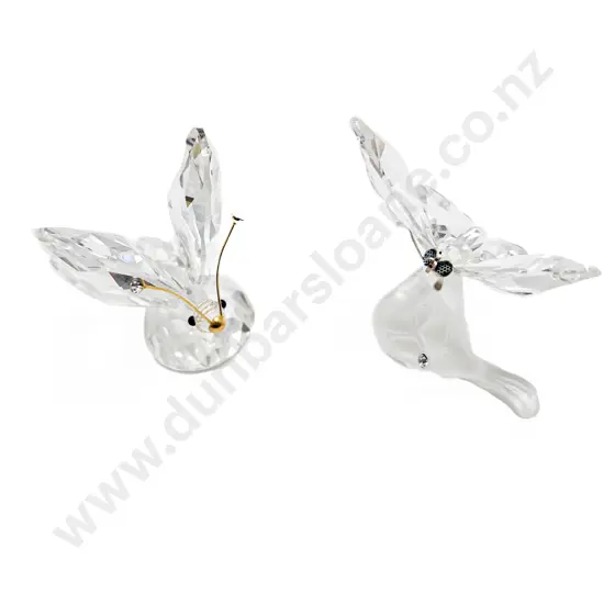 Two Swarovski Butterfly Ornaments