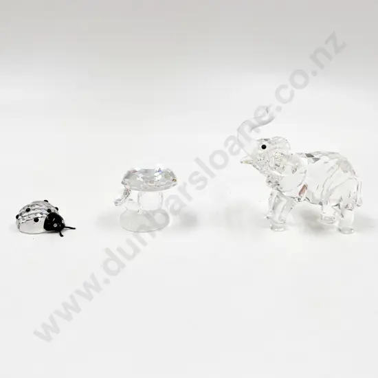 Three Swarovski Crystal Ornaments
