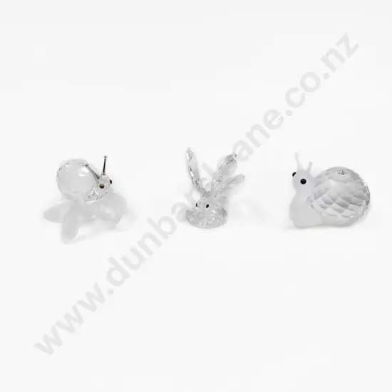 Three Swarovski Crystal Ornaments