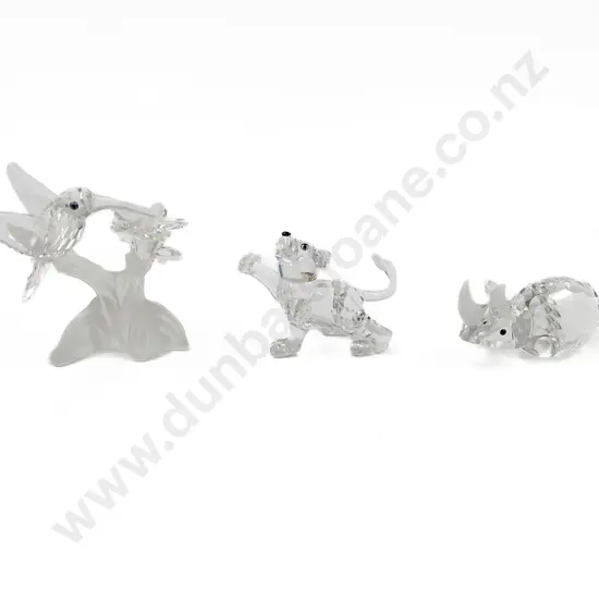 Three Swarovski Crystal Ornaments